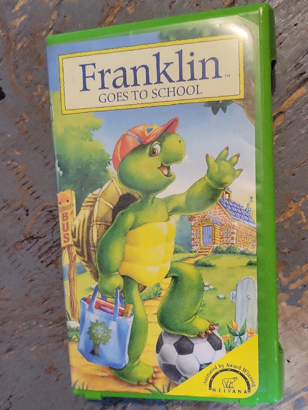 Franklin Goes to School VHS - Bright Green Case